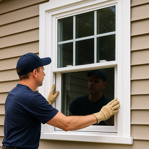 residential window being repaired